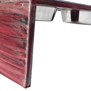 Stonewon Designs Dining Winter Plum 3 Bowl Dog Feeder Dog Bowl
